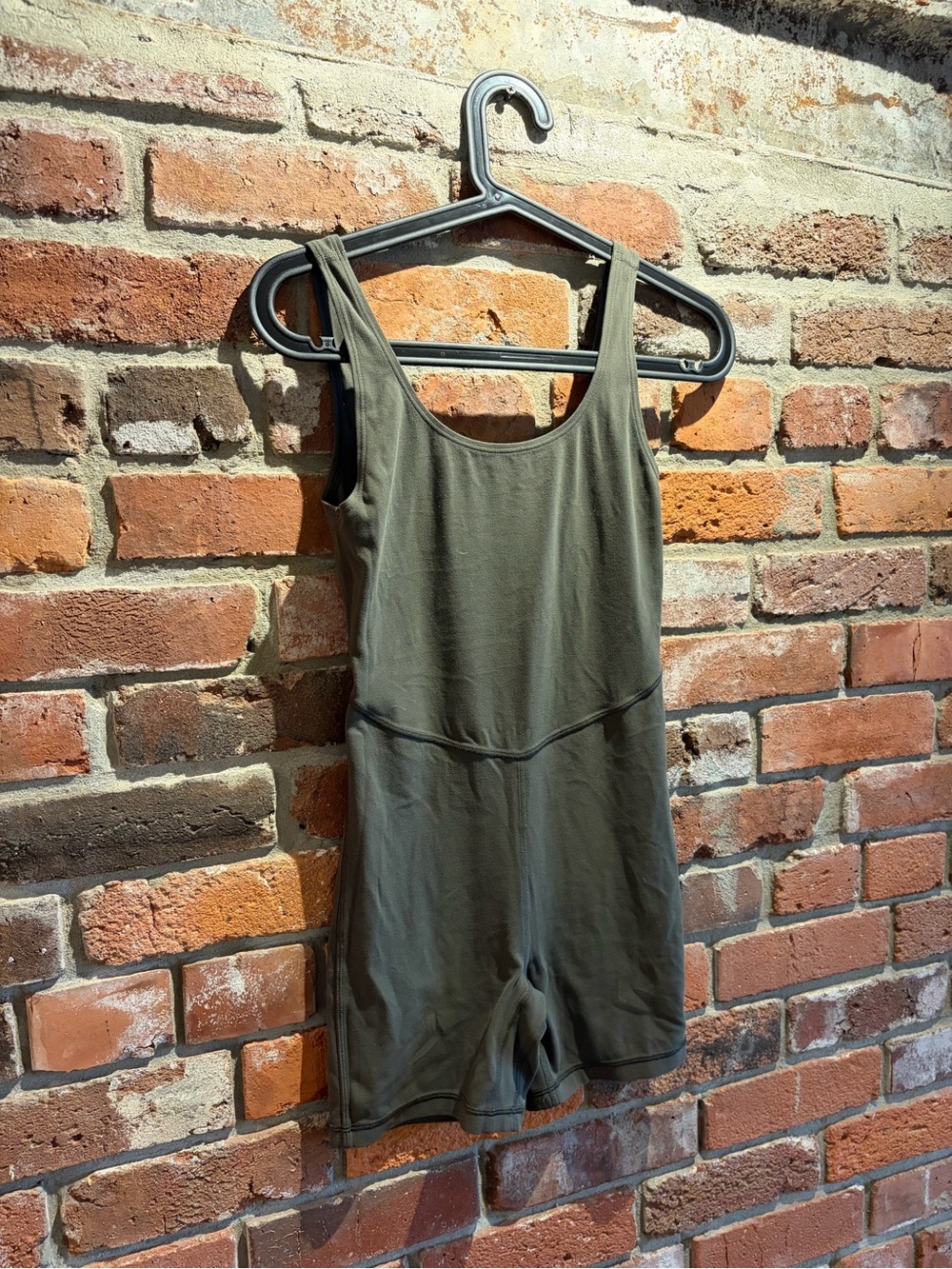 Aritzia (GOLDEN BUTTER) Olive One-Piece Sleeveless Romper